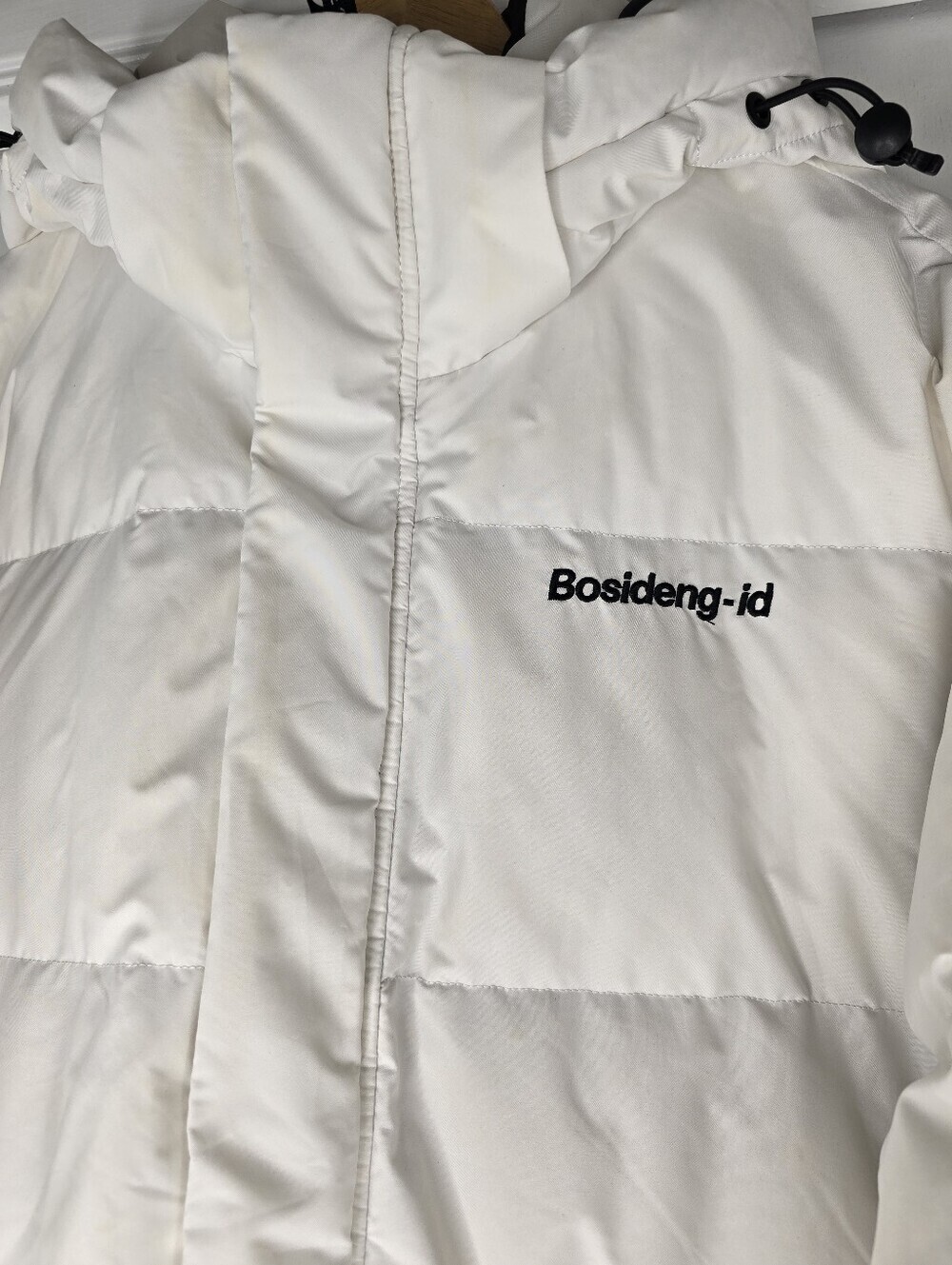 Bosideng Gradient Mountain Print Hooded Puffer Coat White/Black Size XL Unisex - Picture 3 of 16